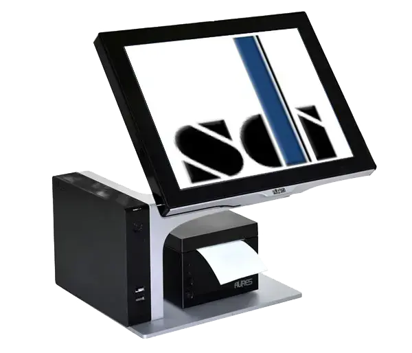 Bild von Kassensystem mit touchscreen